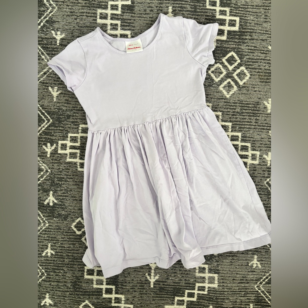 Hanna Andersson girls light purple spring dress size 6/7